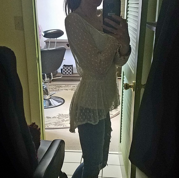 Free People sheer dotted top - Picture 2 of 4